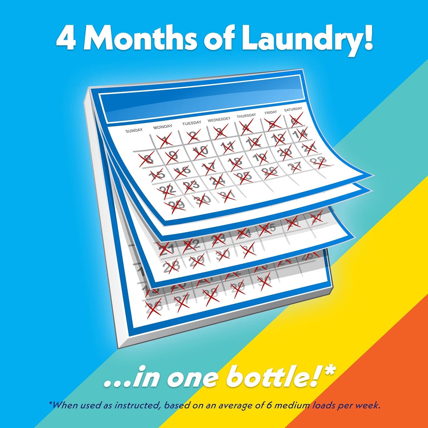 Liquid Laundry Detergent, Stainlifter Fights Tough Stains, for Messy Fun Families, 2X Concentrated, 110 Loads