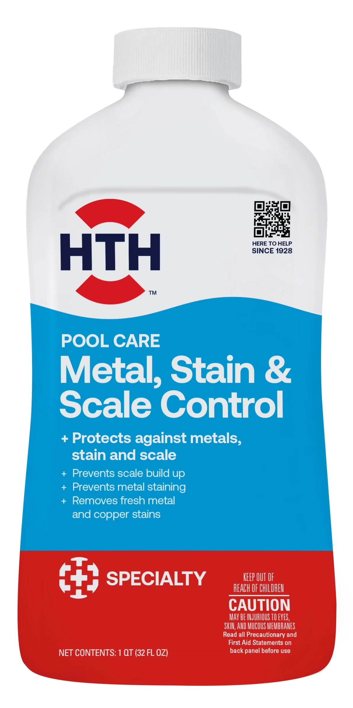 Metal & Stain Defense Liquid Pool Chemical, Stain Preventer, for All Pool Types, 1 Qt