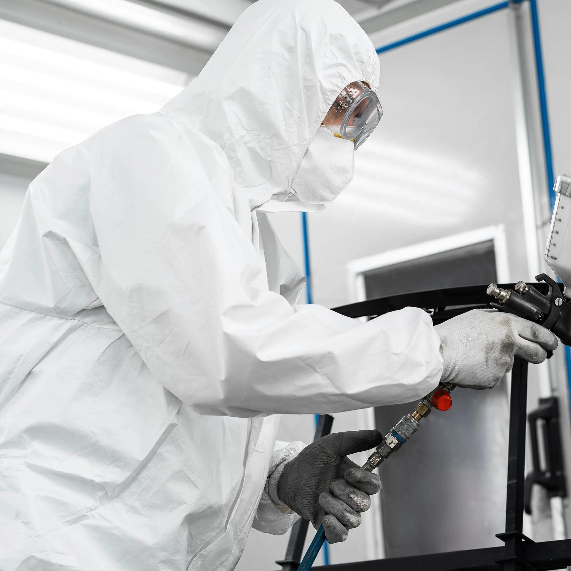 Medical Disposable Coveralls for Men Women 3X Large Size Pack of 5 White Suits