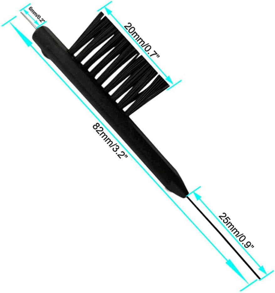 10 Pieces Hearing Aid Cleaning Brush,Multifunctional Cleaning Brush Wax Loop, Magnet and Built in Vent Cleaner with Cleaning Wire (Brush)