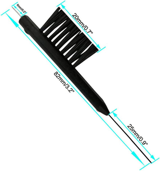 10 Pieces Hearing Aid Cleaning Brush,Multifunctional Cleaning Brush Wax Loop, Magnet and Built in Vent Cleaner with Cleaning Wire (Brush)