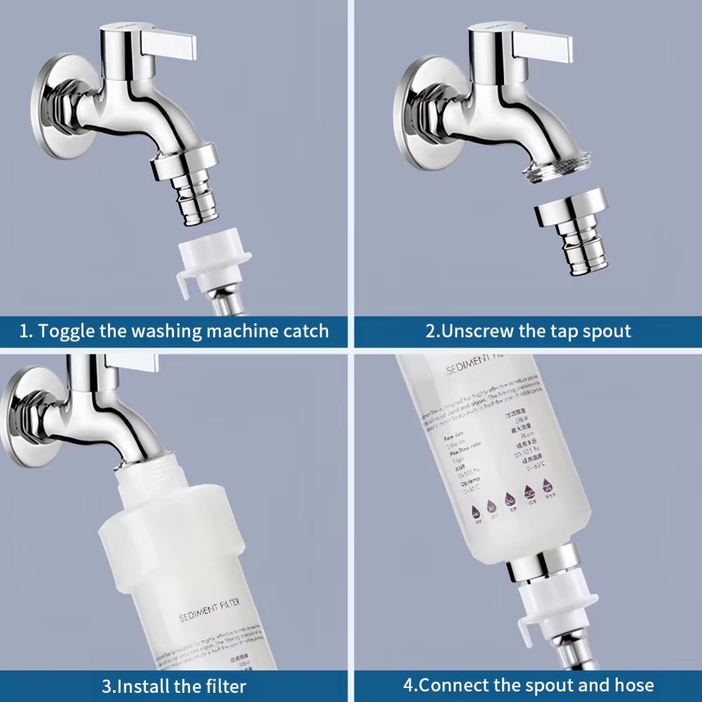 Pre-Filter Water Filter PP Cotton Filter Cartridge Removal Heavy Metal Purifier Household Washing Machine Shower Water Filter