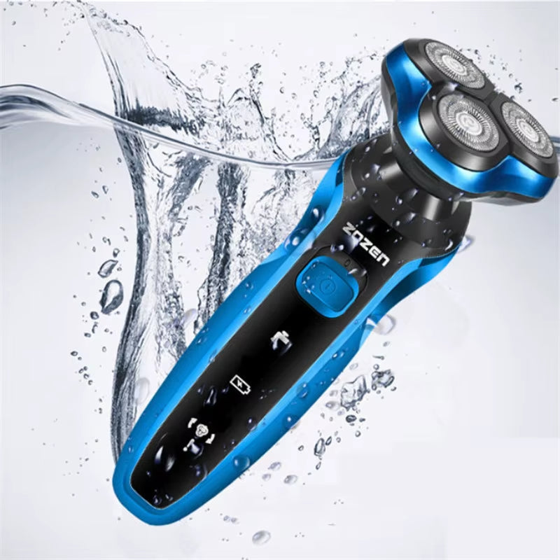 ZOZEN Electric Shaver Rechargeable Electric Razor Shaving Machine Cleaning Beard Razor for Men Wet and Dry Use Washable ZN1159